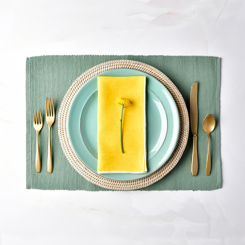 Thumbnail: Round Rattan Charger in White Wash