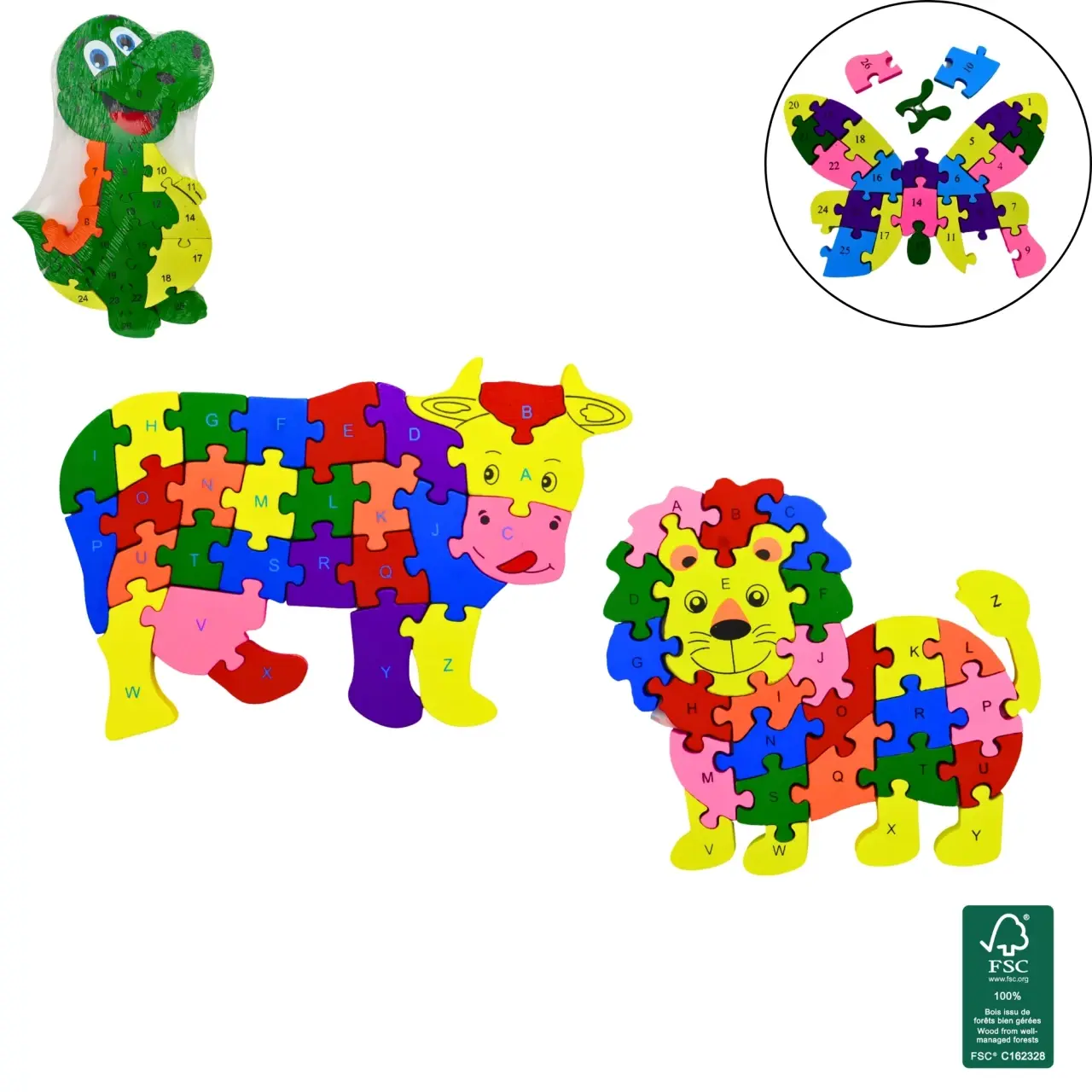 Puzzle animaux alpha num