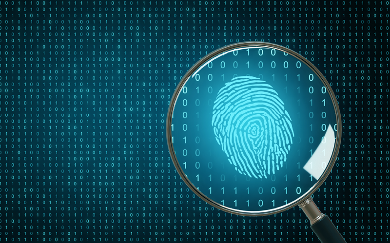 Magnifying digital thumbprint