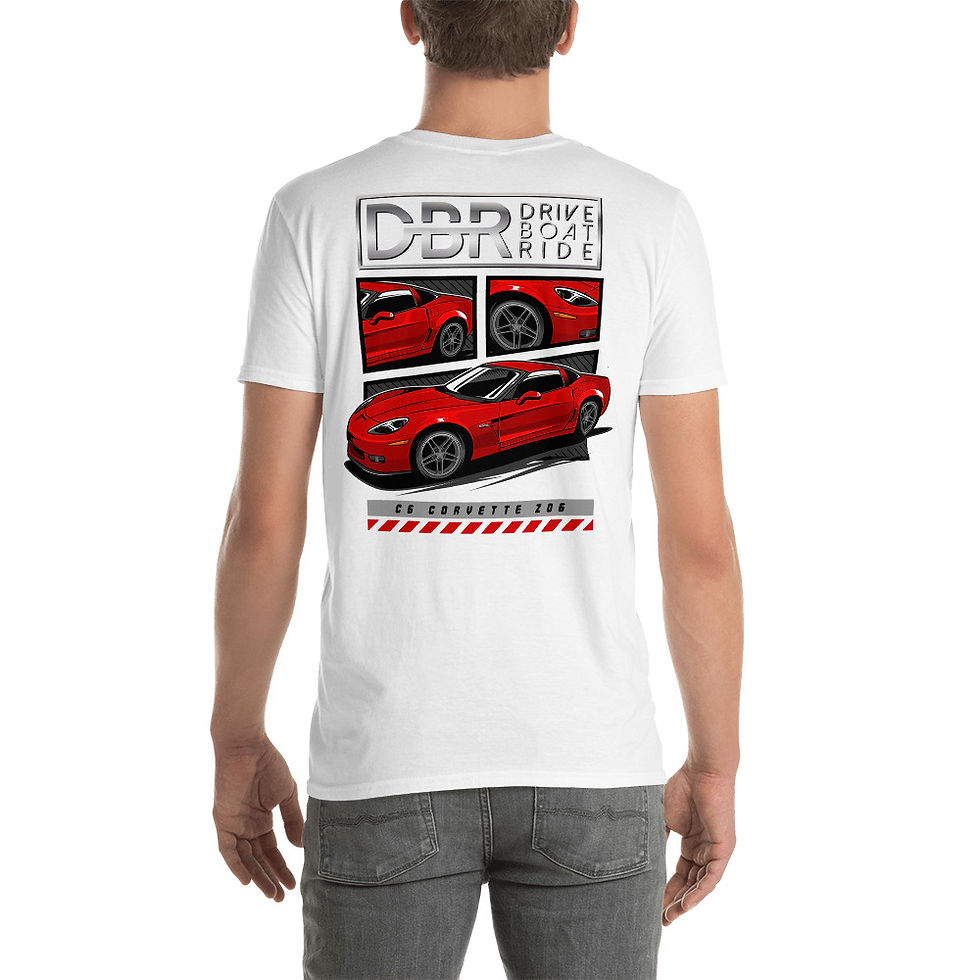 Thumbnail: DBR Red C6 Corvette Z06  Short-Sleeve Unisex T-Shirt