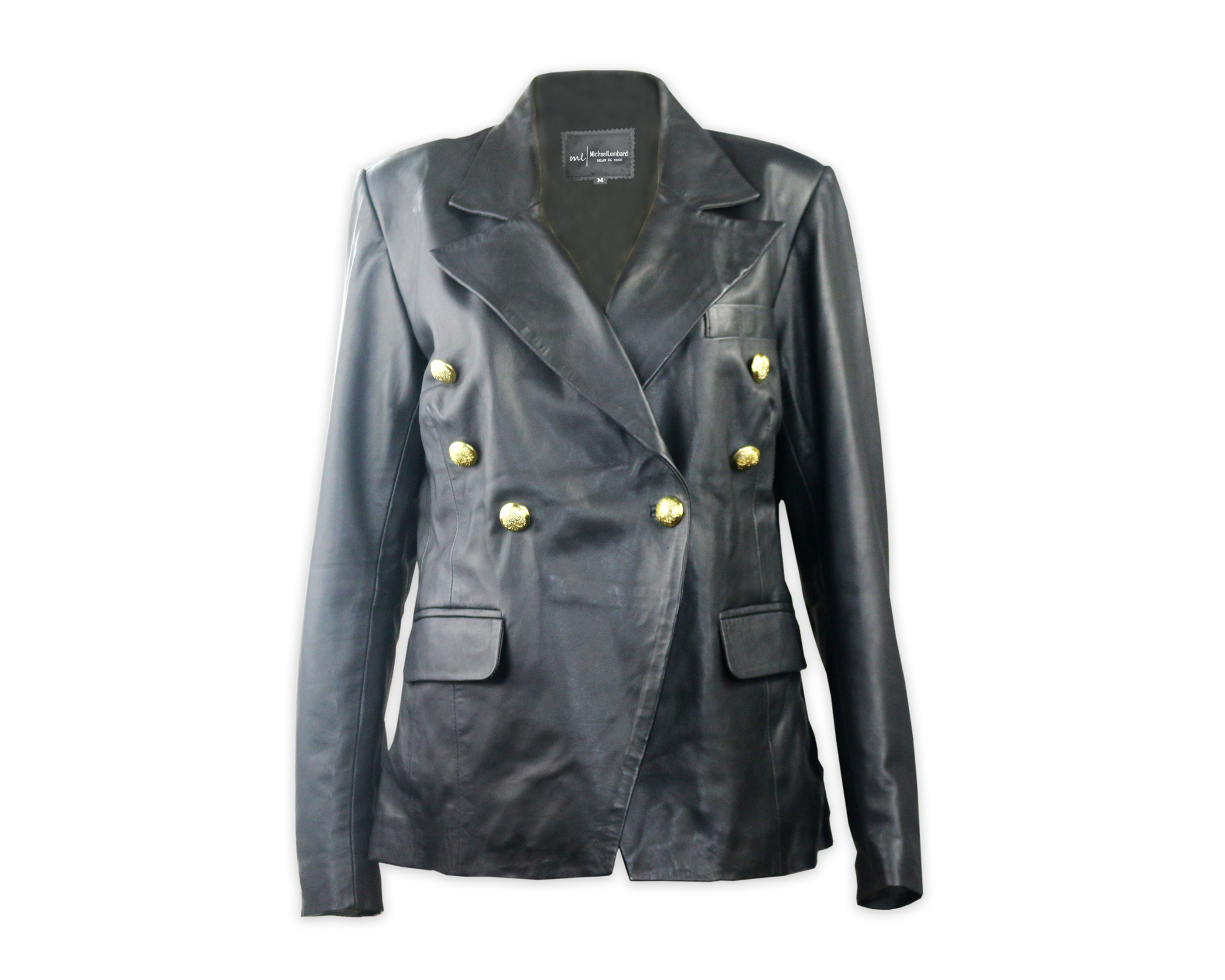 Women’s Black Sheepskin Leather Blazer