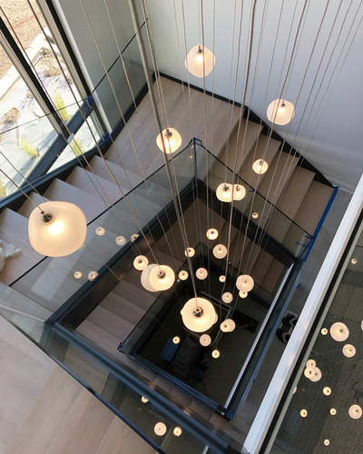 Elegant Custom Glass Chandeliers | Galilee Lighting VOYAGE