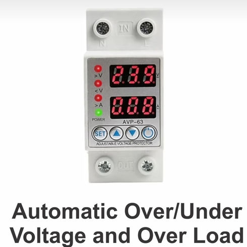 Automatic Over/Under Voltage and Over Load Protection