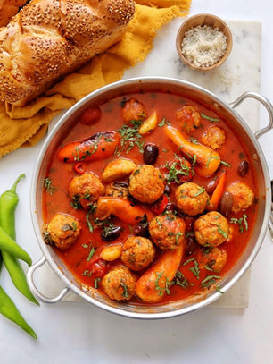 קציצות דגים ברוטב עגבניות וזיתים - סיר חלום