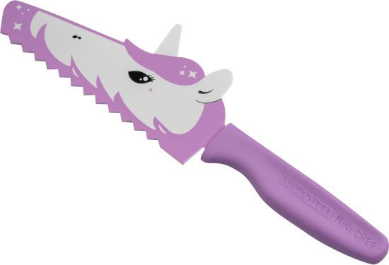 3 סכיני חיתוך לילדים יוניקורן (ללא אפשרות בחירת צבע)