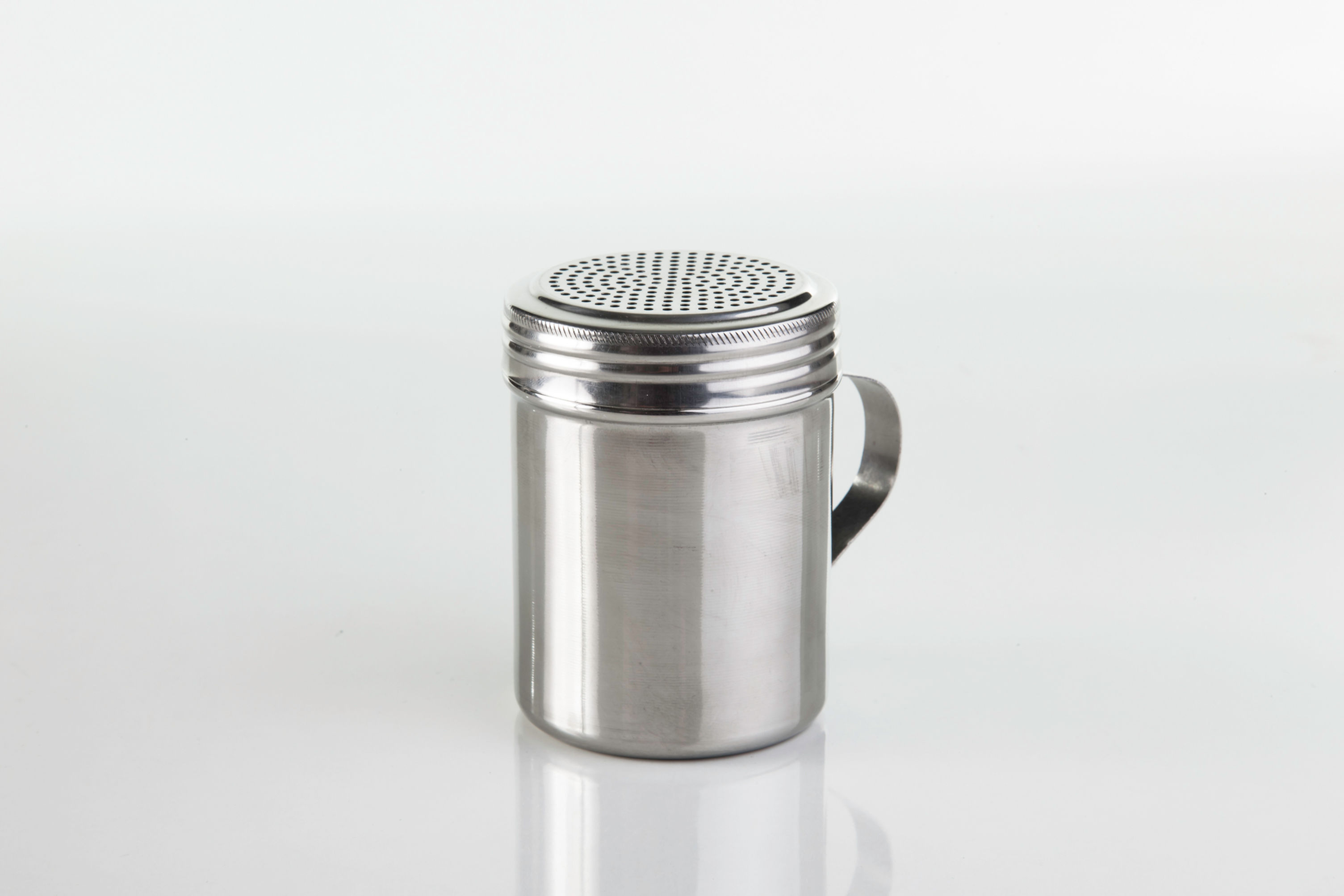 צנצנת נירוסטה עם ידית לאבקת סוכר