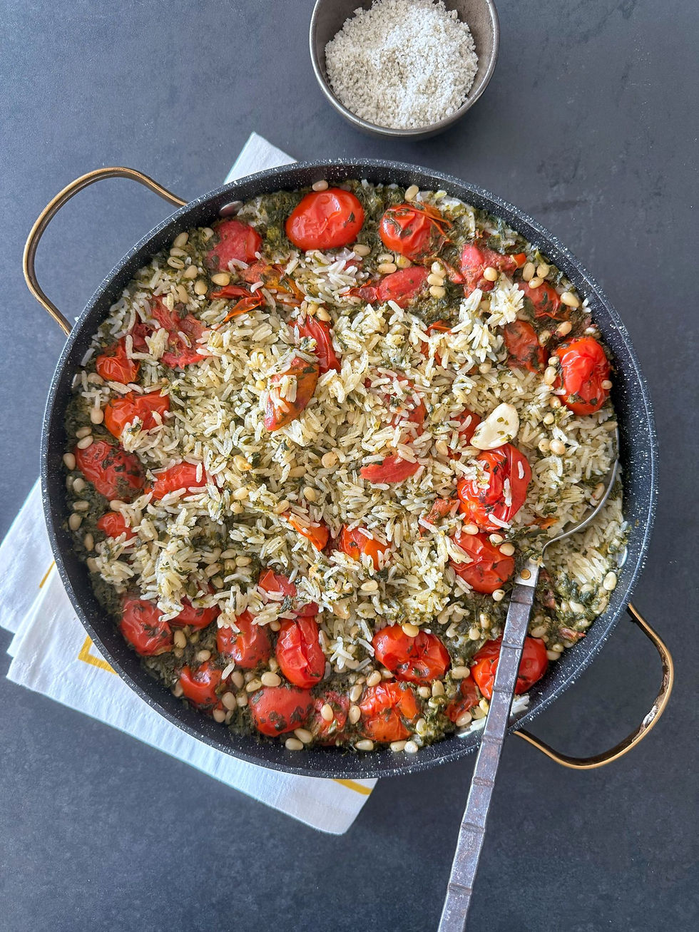 אורז עם עגבניות ותרד בסגנון איטלקי