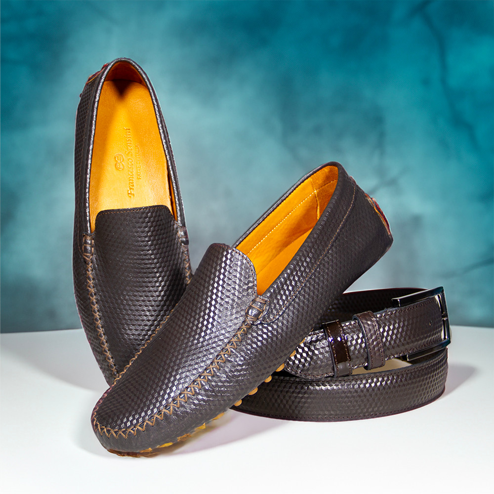 Francesco Sensini Moccasins 3D Leather Edition Brown