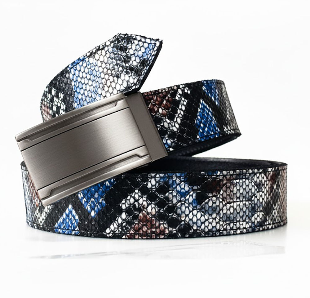 Python-Effect Calfskin Belt