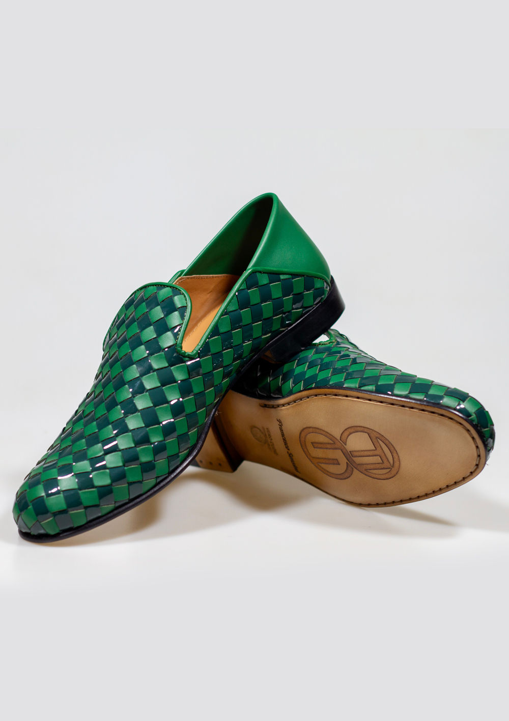 Woven Convertible Imperial Green Convertible Loafer / Sandals