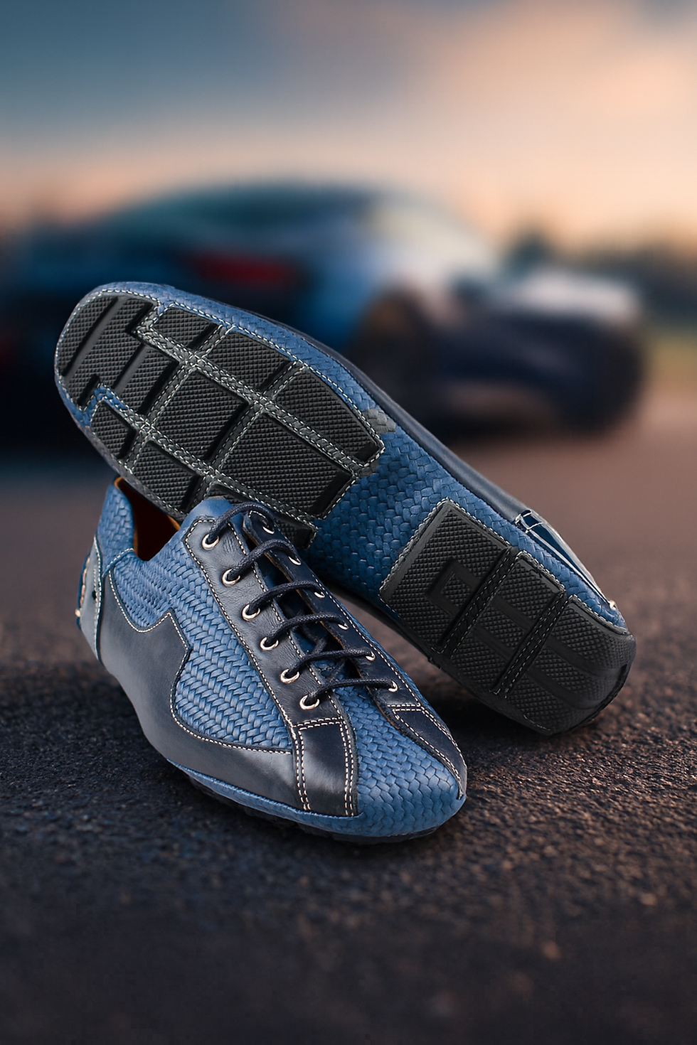 Eye-level view of a sneaker display with exclusive limited edition shoes