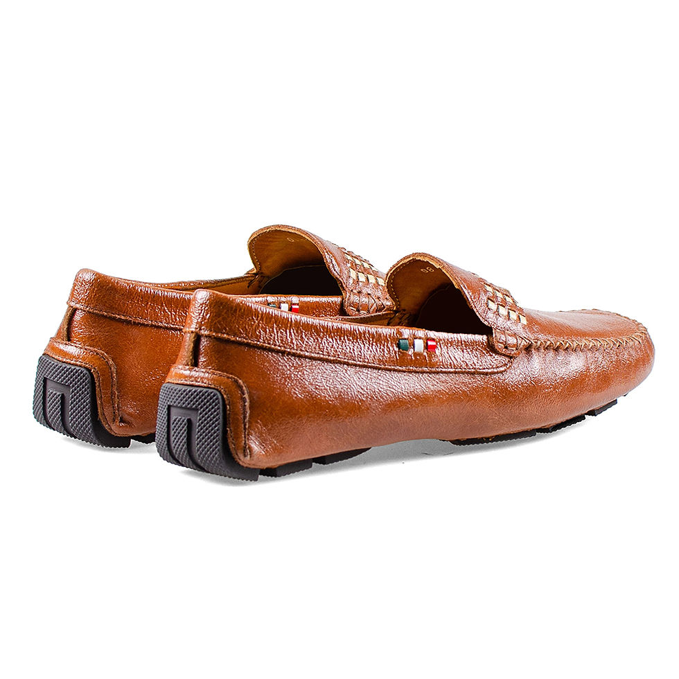 Miniatura: Francesco Sensini Moccasins – Semi-Gloss Calfskin Cognac