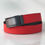Thumbnail: Woven-effect leather belt RED