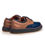 Thumbnail: Low Top Sneakers - Glossy Navy -Rust