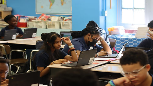 Students in class learning