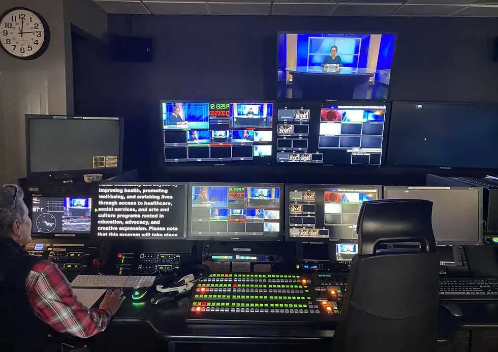 MassAccess Vice President accepts the official Community Media Day proclamation from the Massachusetts governor's office.