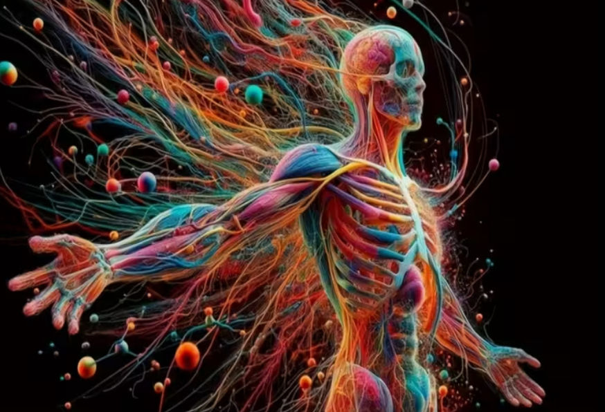 Aromatherapy oils and diffuser on dark wood table