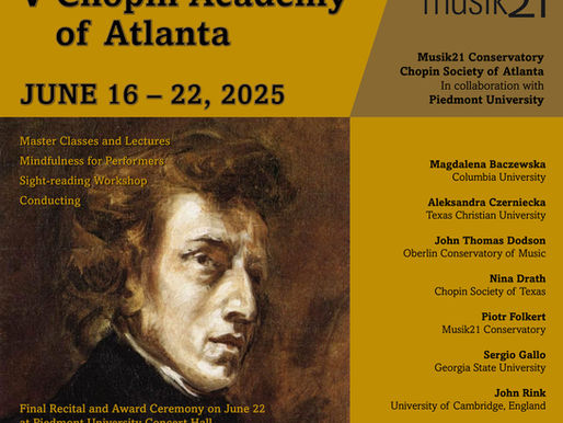 June 19, 2025: Lecture, Chopin Academy of Atlanta