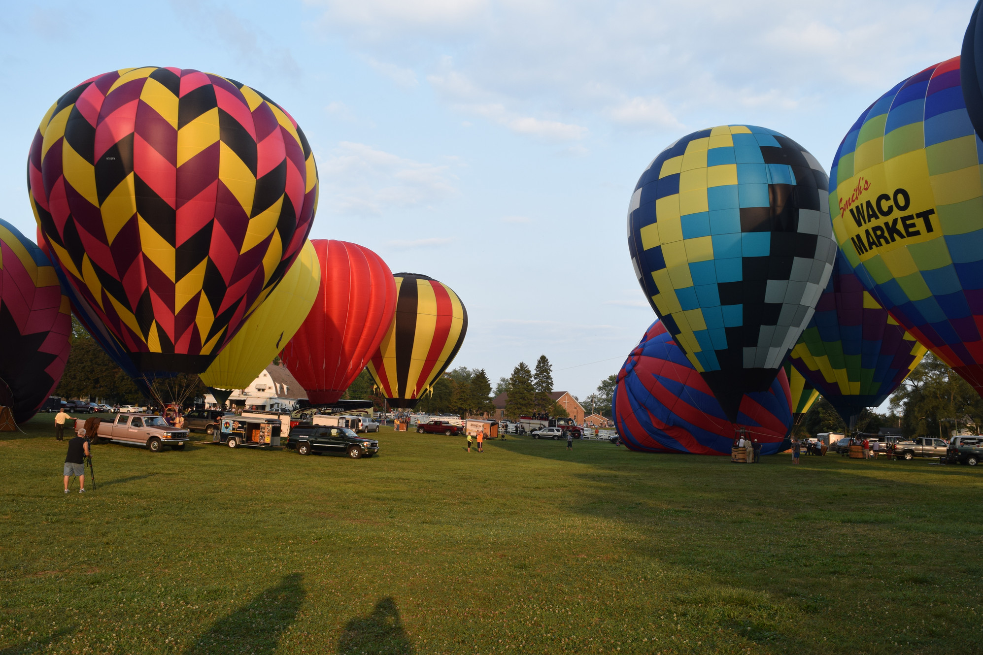 Colorful hot air balloons soaring at the Ravenna Balloon Festival 2025