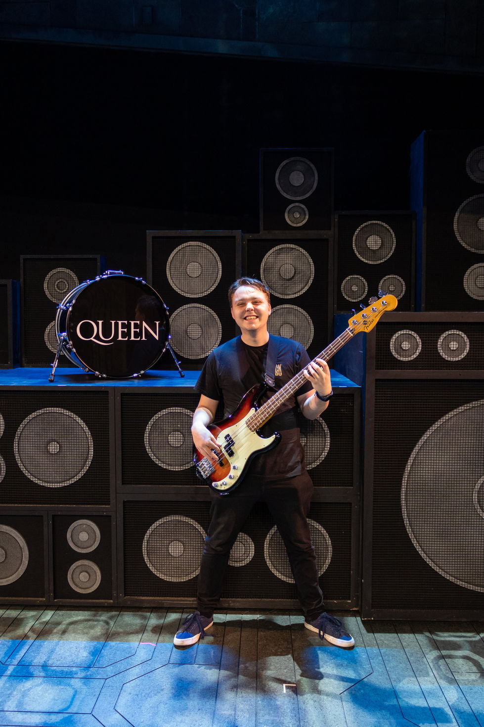 Nick Ford on stage for We Will Rock You (2022/23)