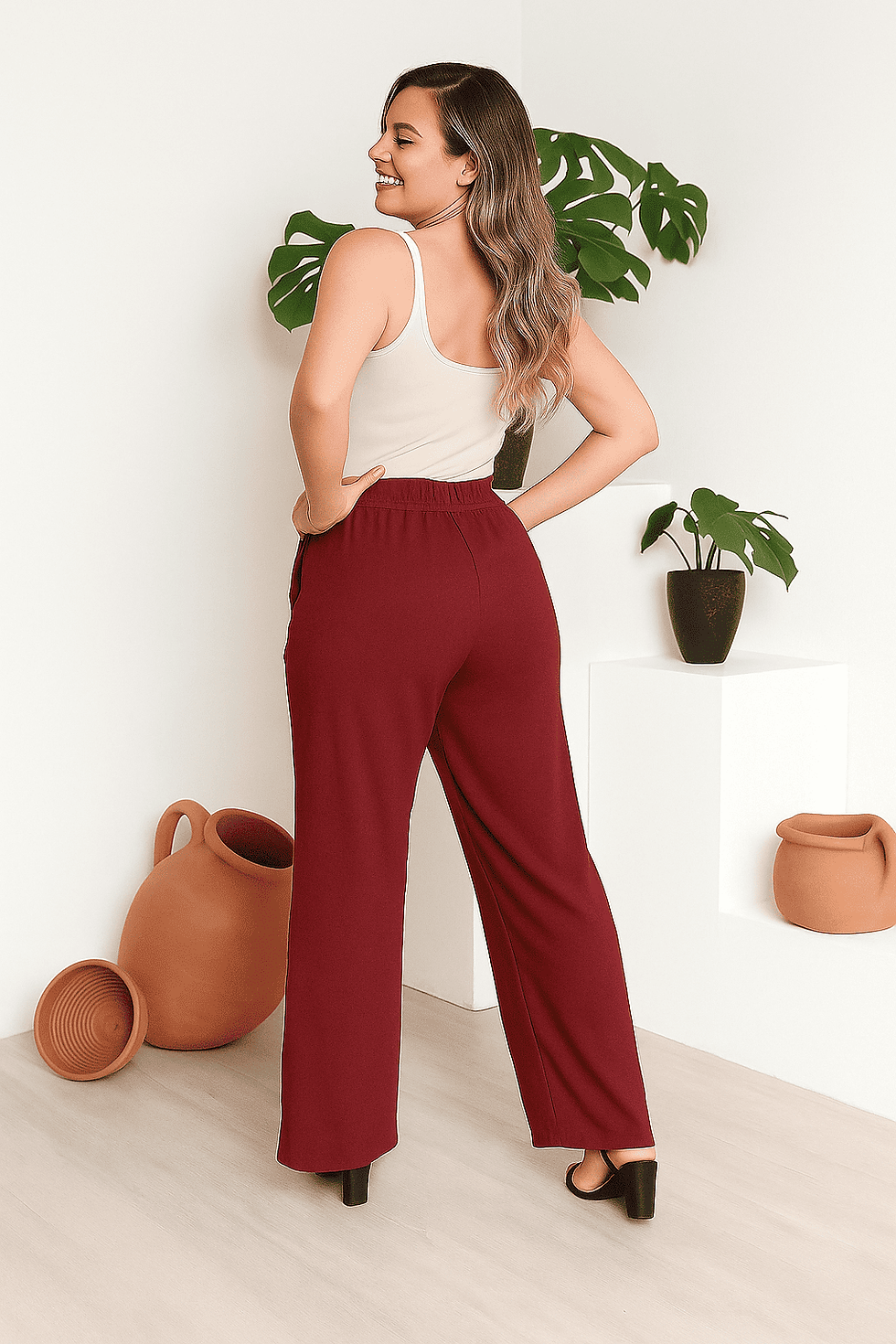 Miniatura: CALÇA PANTALONA Viscolycra