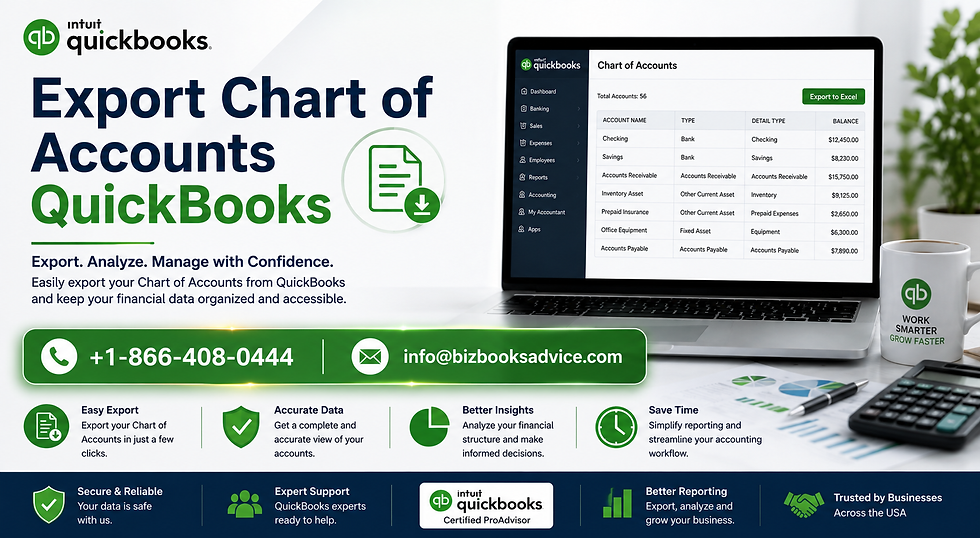 How to Export Chart of Accounts in QuickBooks Online to Excel