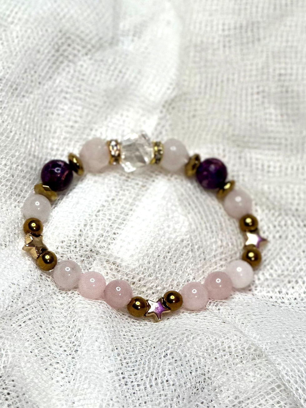 Thumbnail: Rose Quartz DeLorean Beaded Bracelet