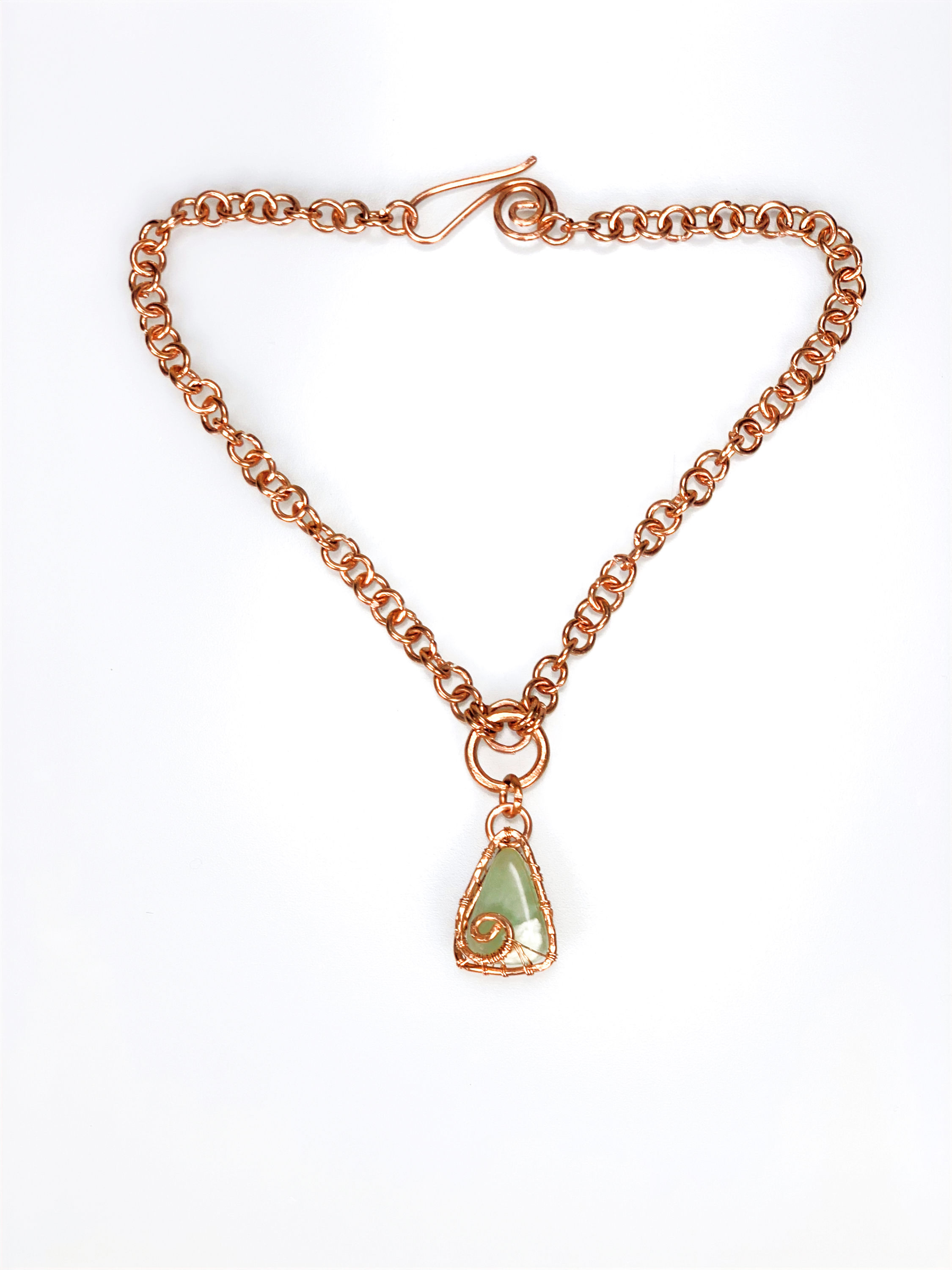 Jade Copper Link Necklace
