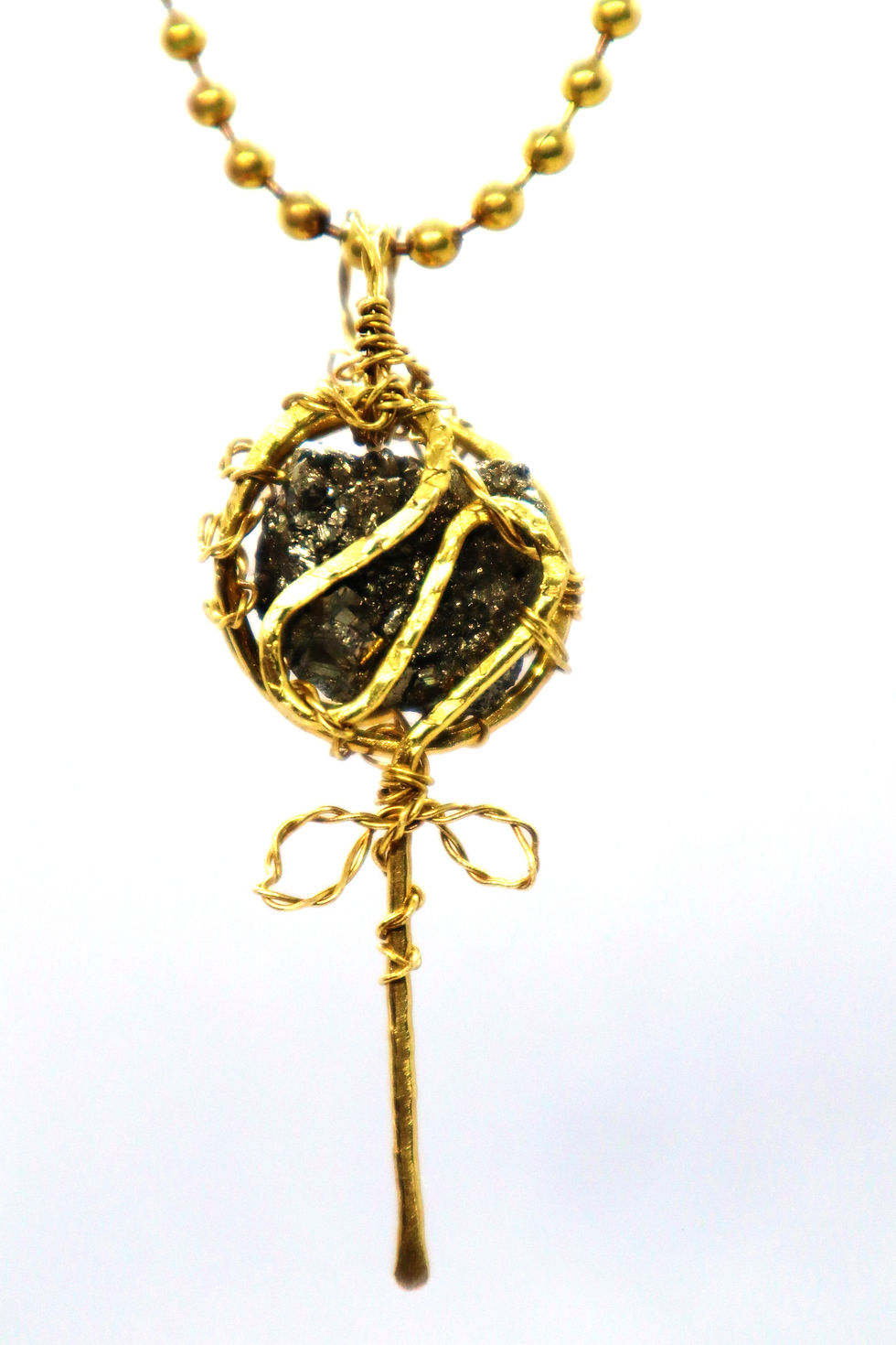 Thumbnail: Pyrite Flower Necklace