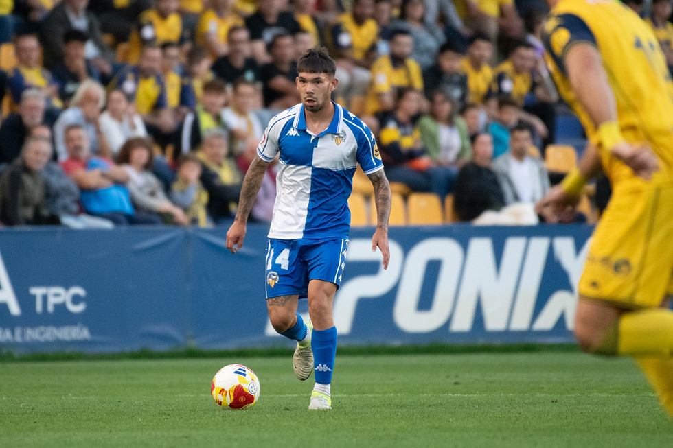 David Astals durant la victòria sabadellenca davant de l'Alcorcón. FOTO: CE Sabadell