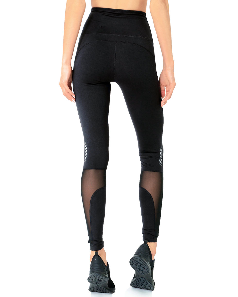 Thumbnail: Energique Athletic Leggings With Reflective Strips and Mesh Panels