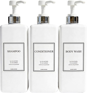 Shampoo and Conditioner Dispenser - Modern Gold Design