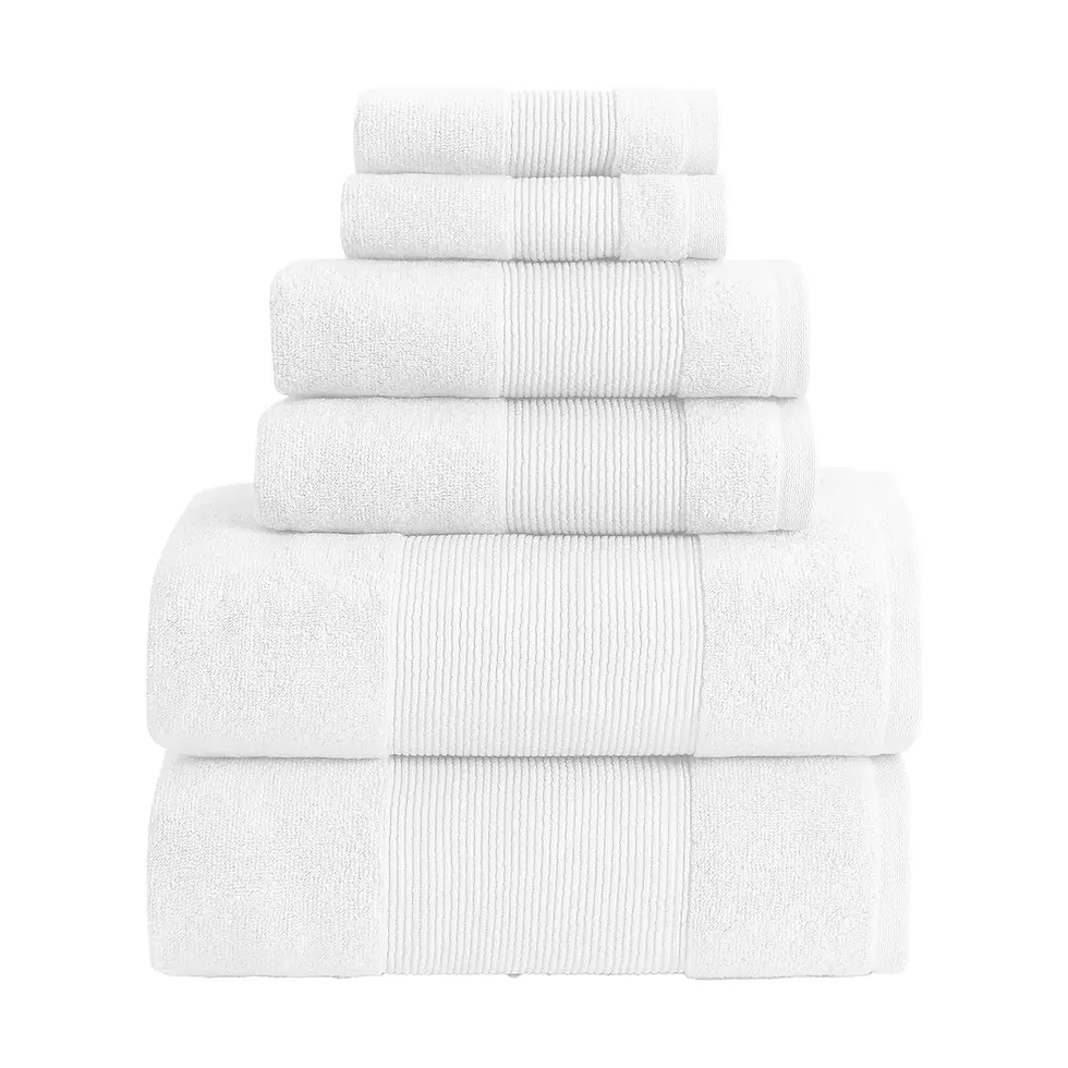 White Cotton Towel Set, Bath Towels