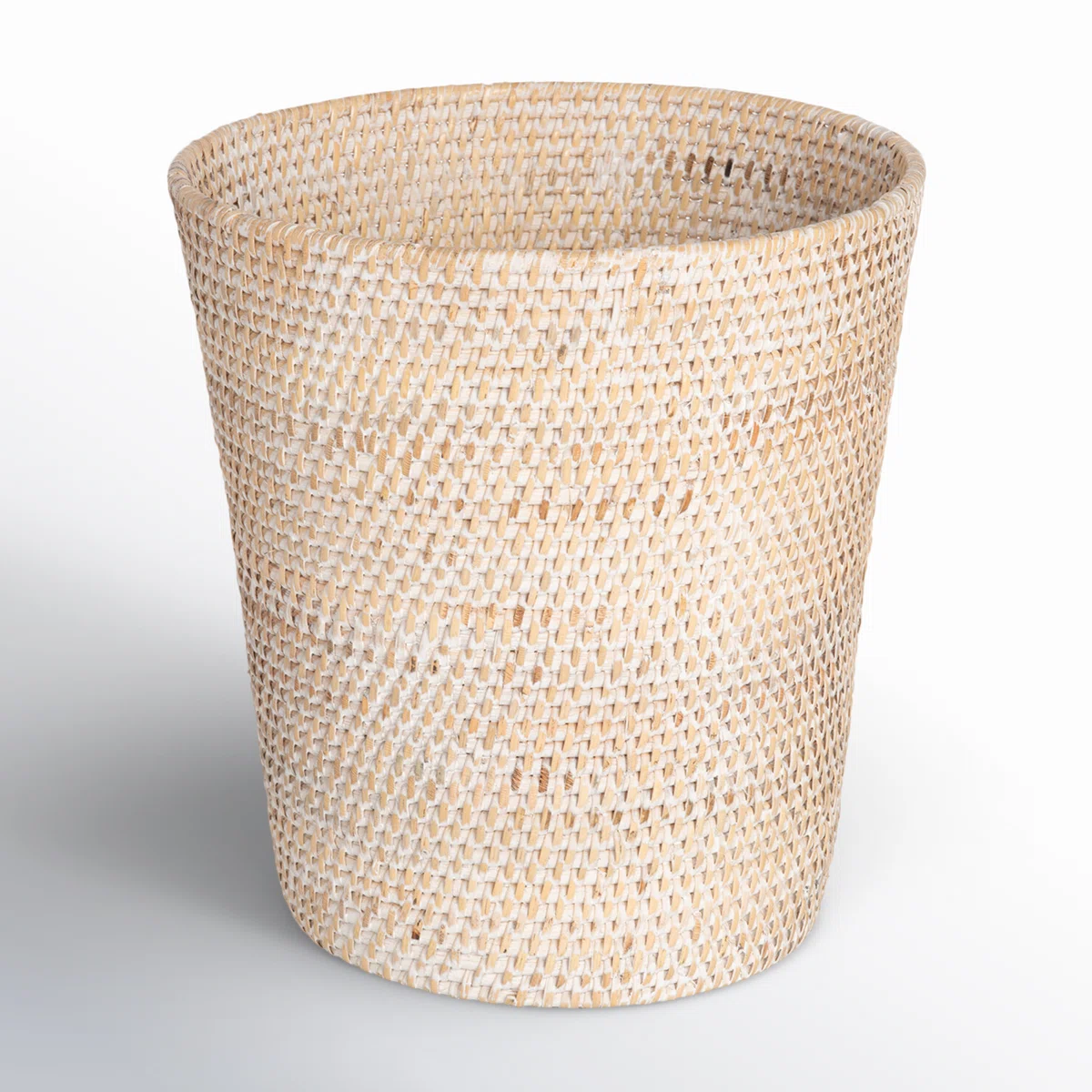 Large woven storage basket for a cozy spa inspired bathroom decor