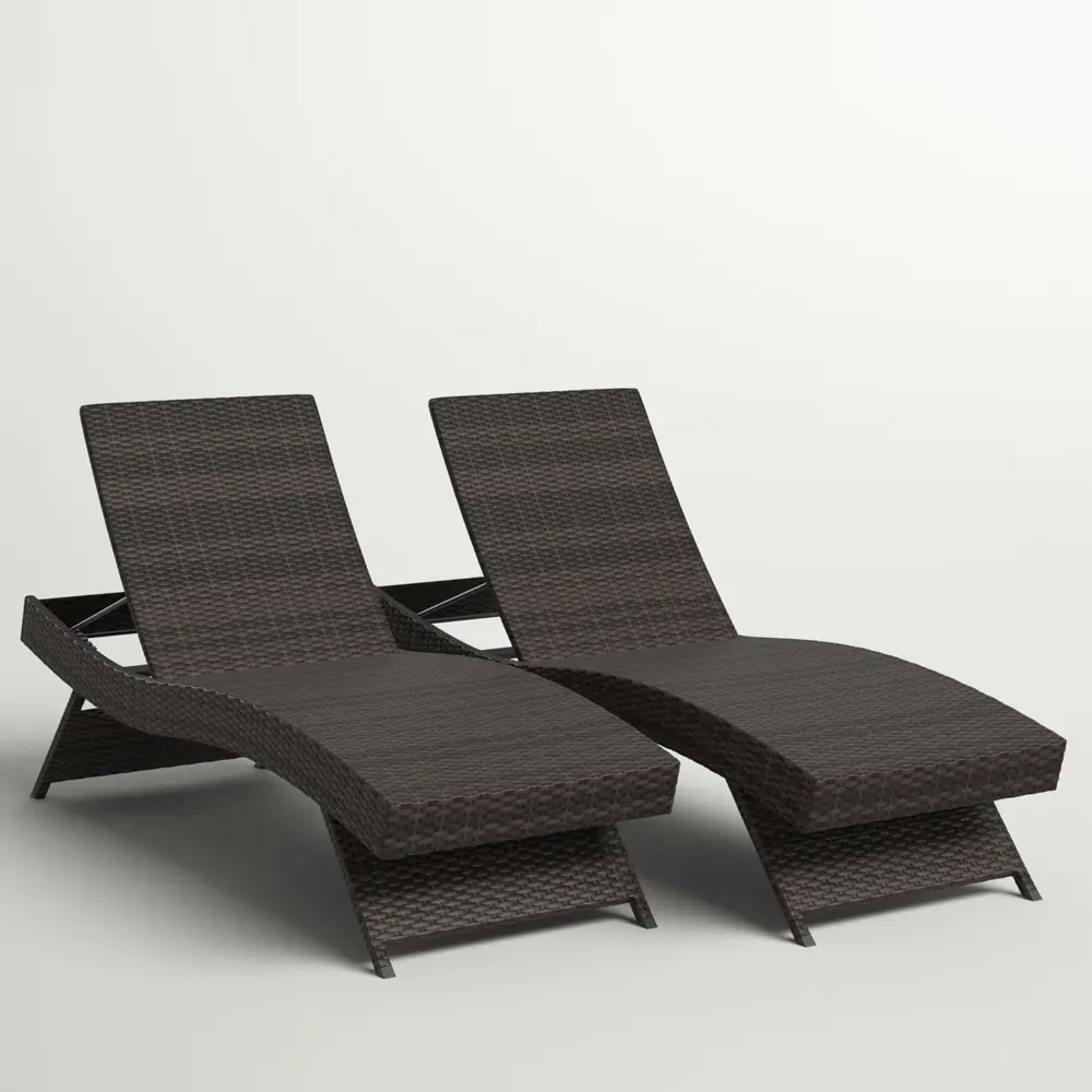 curved wooden lounge chair