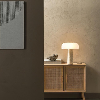 Modern mushroom lamp soft ambient lighting living room