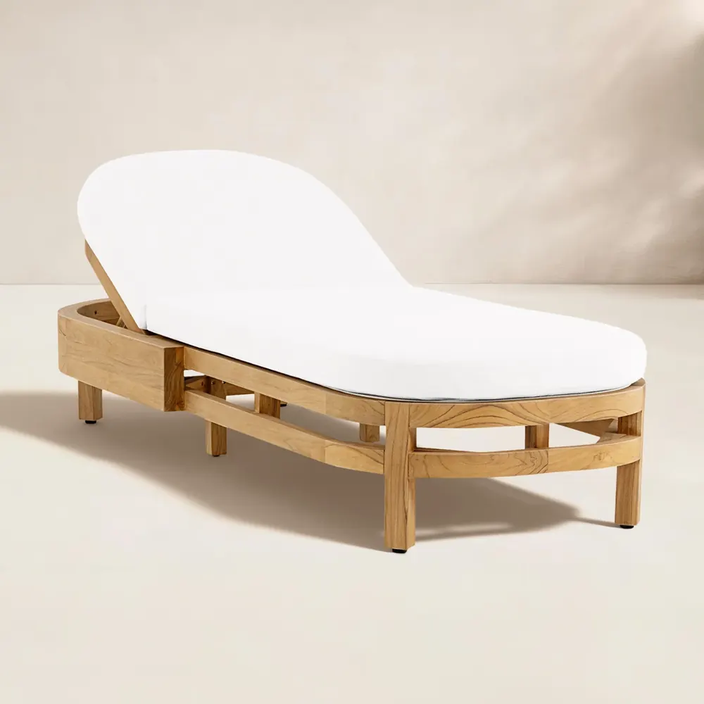 curved wooden lounge chair sculptural outdoor furniture design
