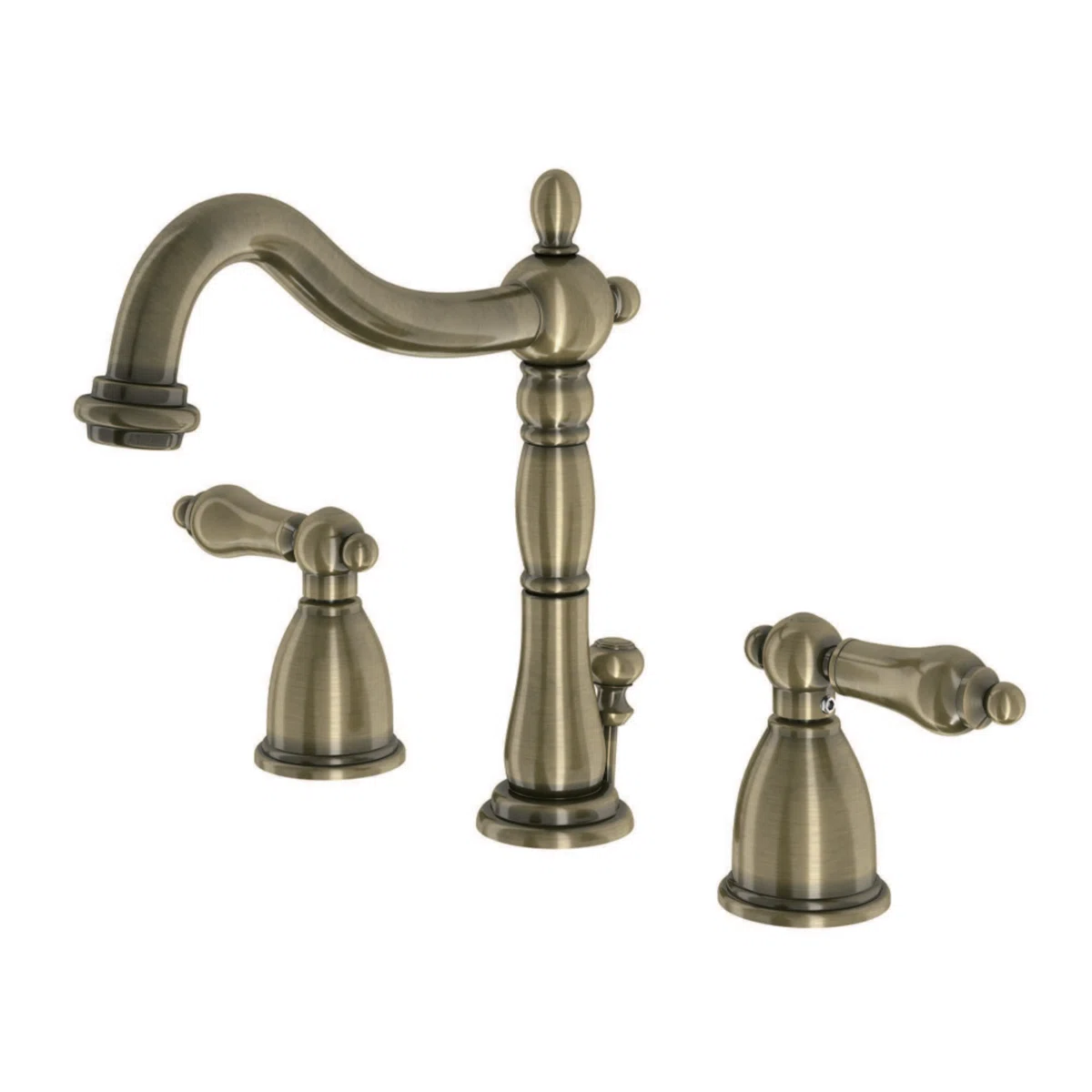 Brushed brass bathroom faucet for a warm luxury bathroom design inspired by Pottery Barn