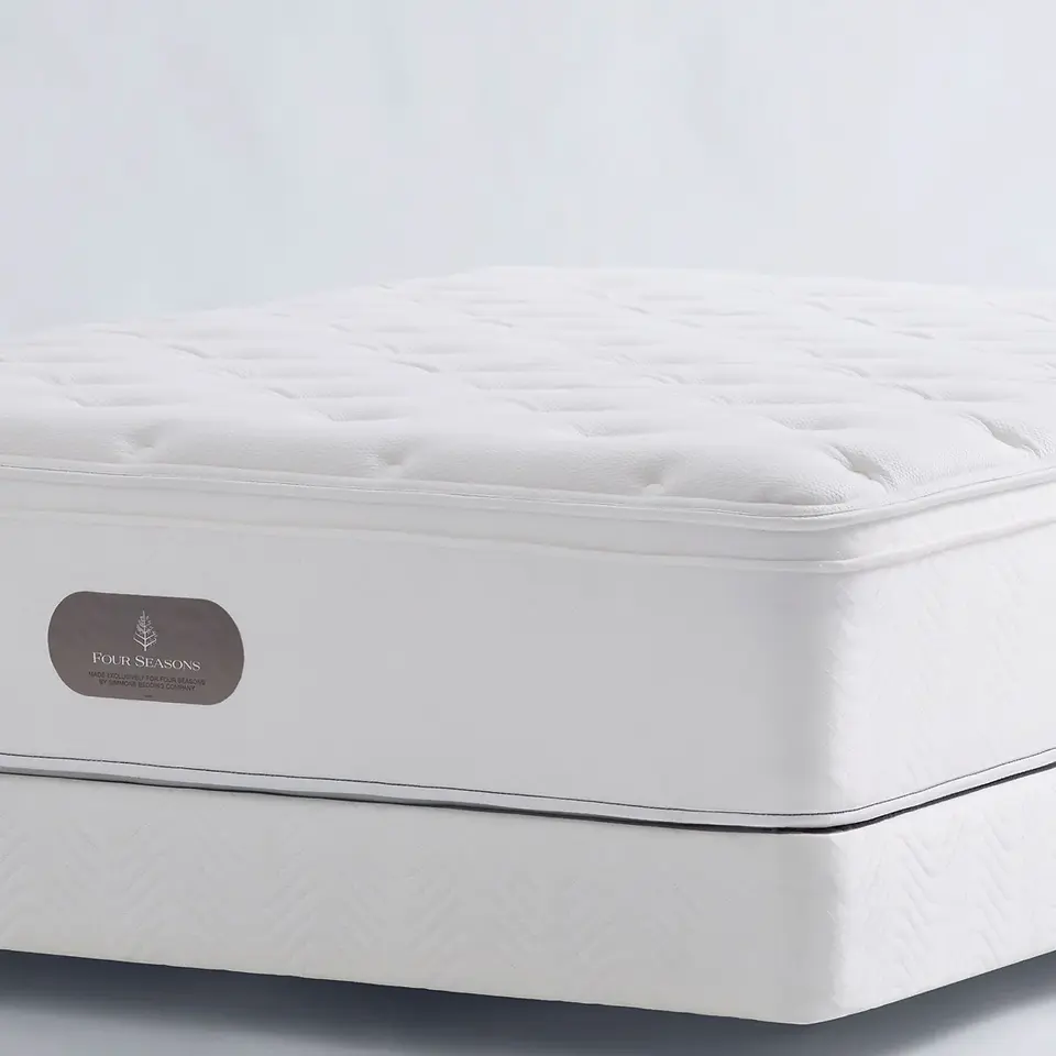 Luxury hotel bedroom mattress by Four Seasons with elegant tailoring, plush support, and five-star hotel-quality comfort.