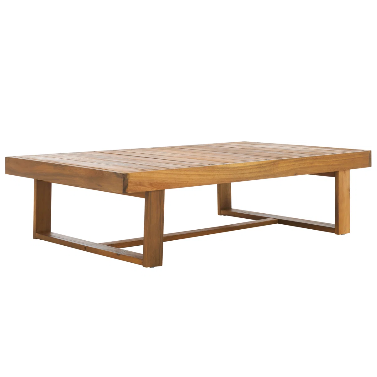 wooden coffee table outdoor patio minimalist design