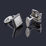 REVERSIBLE CUFFLINKS BW SQUARE