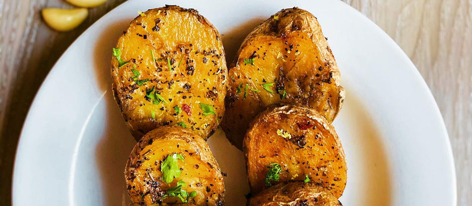 Garlic and Red Chili Confit Potatoes