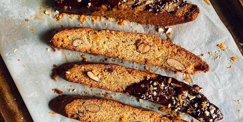 Orange Zest, Chocolate and Almond Biscotti