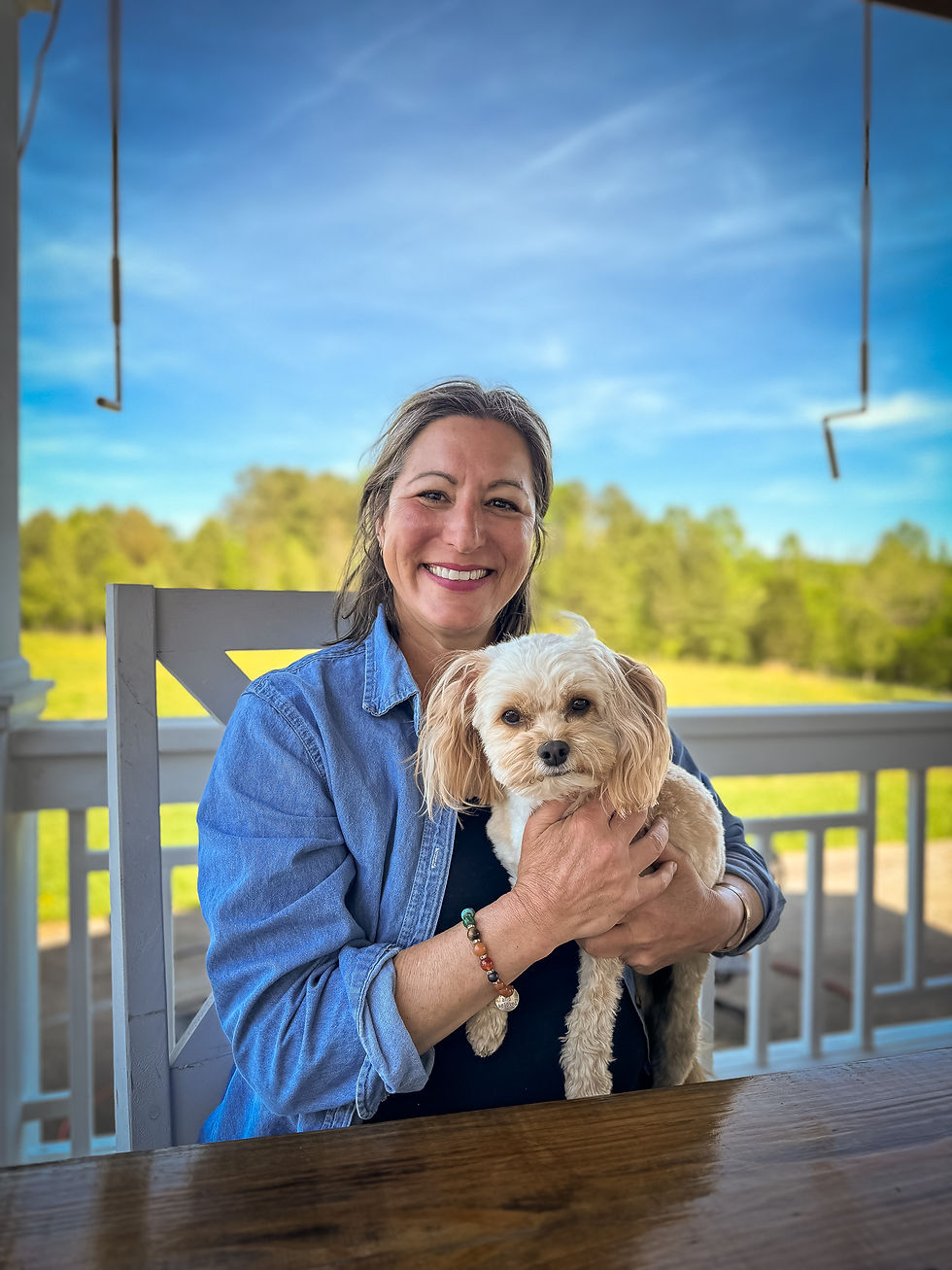 Susan Mitchell of Thrive Farm and Her Pup