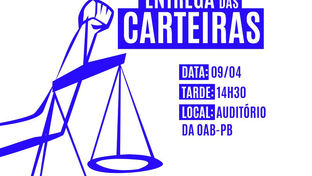 OAB-PB realiza solenidade de entrega de carteiras na próxima terça; confira nomes