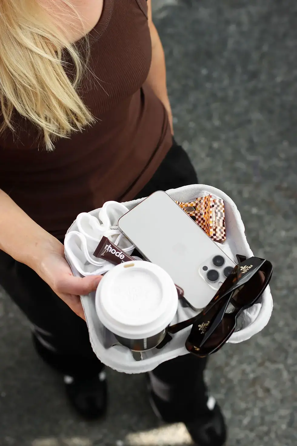 Thumbnail: Two Ruffle Bun Topper Silk Scrunchie in Milk Size Small