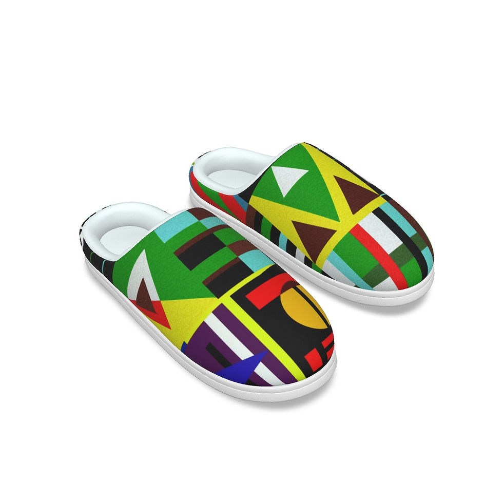 Afro Futuro  plush slippers