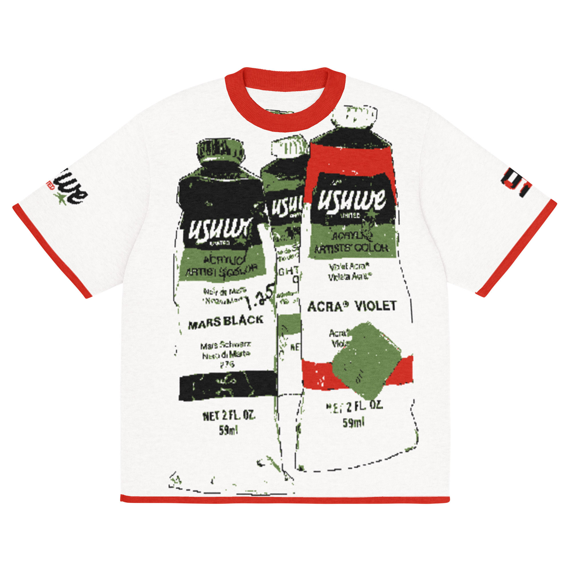 Acrylic color knitted tshirt