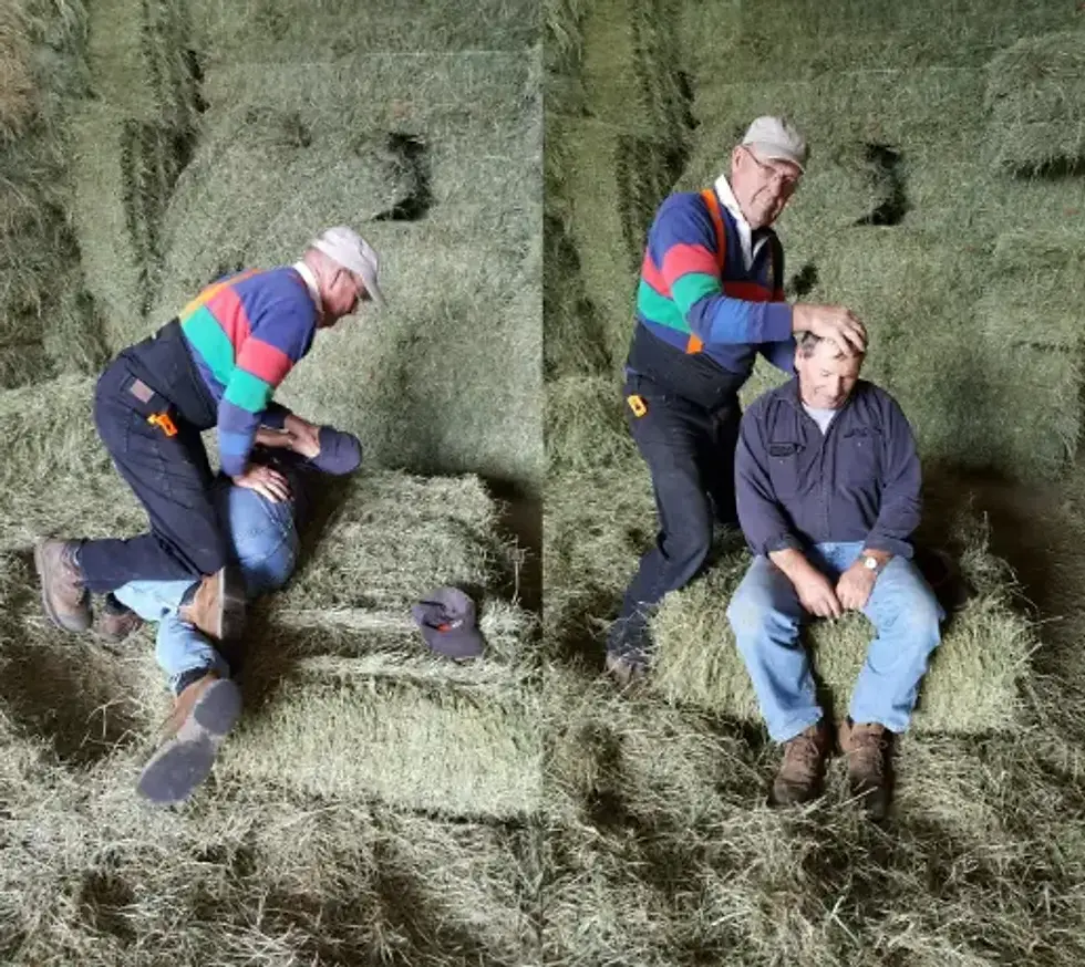 Dr. Bob delivers in a rural setting.