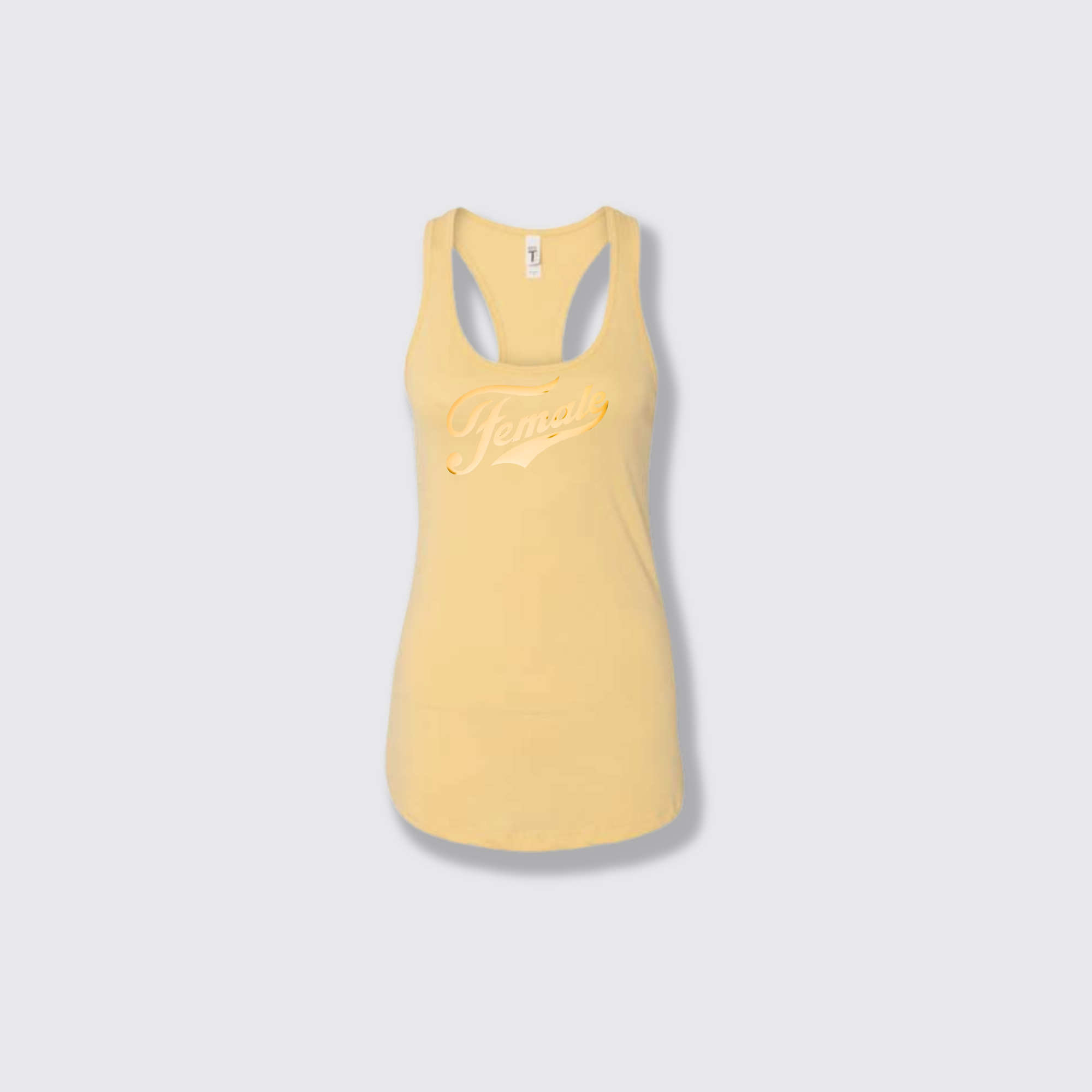 F for Female banana cream tank